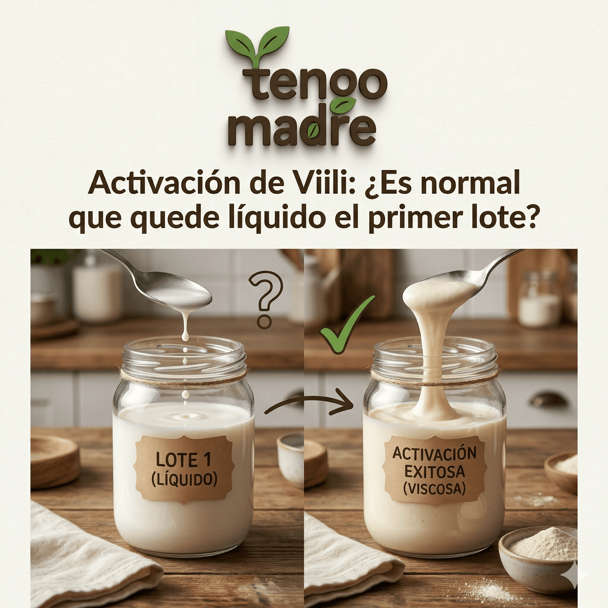 Activación de Viili: ¿Es normal que quede líquido el primer lote?