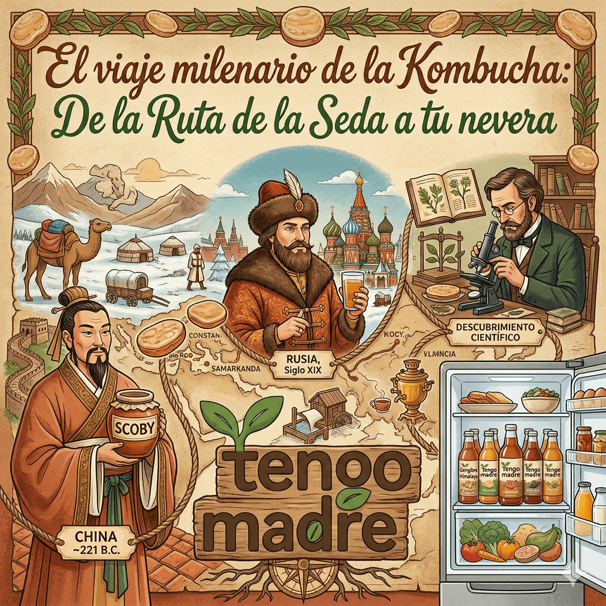 El viaje milenario de la Kombucha: De la Ruta de la Seda a tu nevera